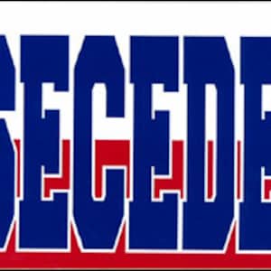 SECEDE - Pegatina para parachoques de Texas