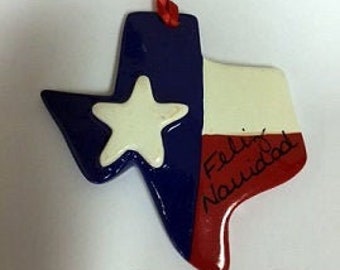 Feliz Navidad Texas Christmas Ornament