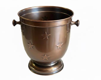 Bronze Star Champagne Bucket | Western Wine Chiller | Farmhouse Barware | Texas Ranch Decor