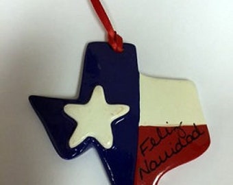 Texas Christmas Ornament - Feliz Navidad