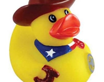 Texas Cowboy Rubber Ducky - Perfect for Bath Time