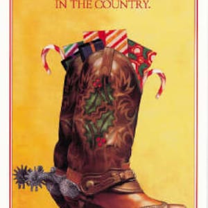 Texas Christmas Cards - "Silver Spurs, Silver Spurs, Het is kersttijd in het land."