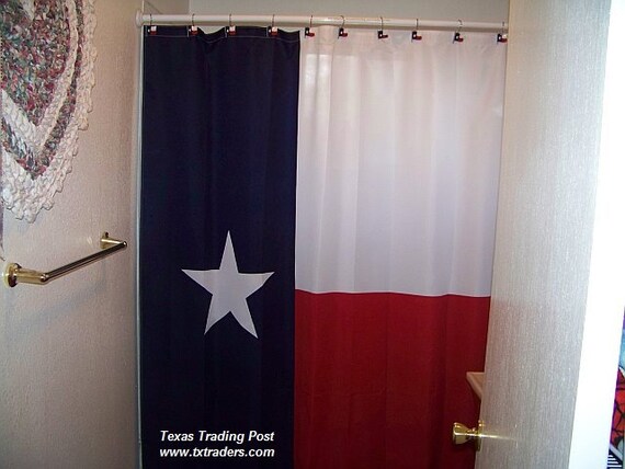 Texas Flag Shower Curtain For Your Texas Bathroom Decor Etsy
