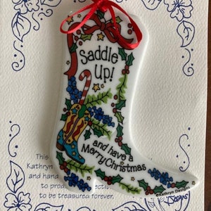 Texas Christmas Ornament -  &quot;Saddle Up&quot;