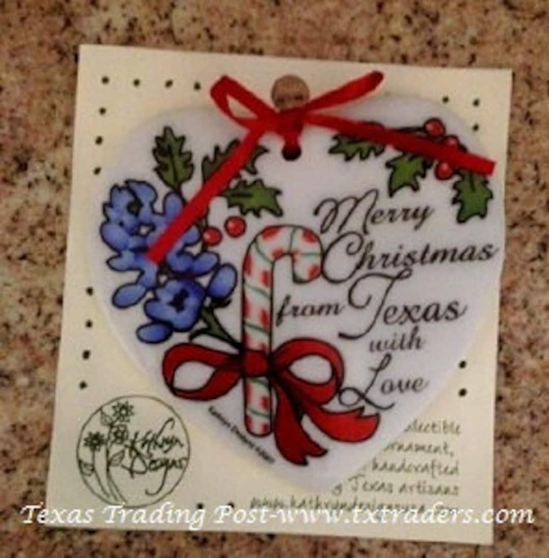 Texas Christmas Ornament Merry Christmas From Texas With Love - Etsy