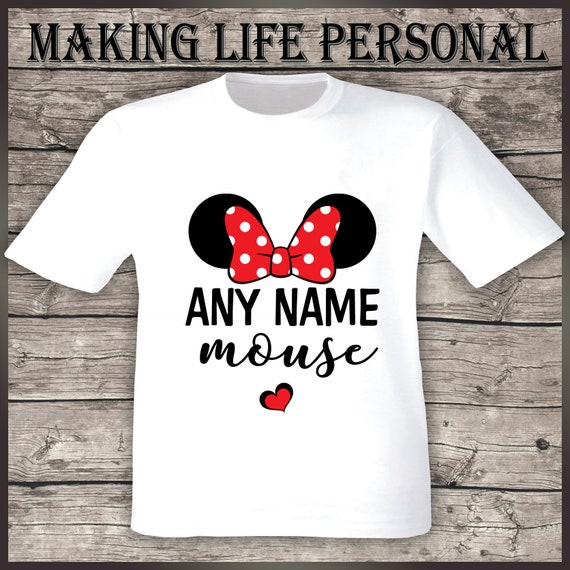 personalised minnie mouse t shirt