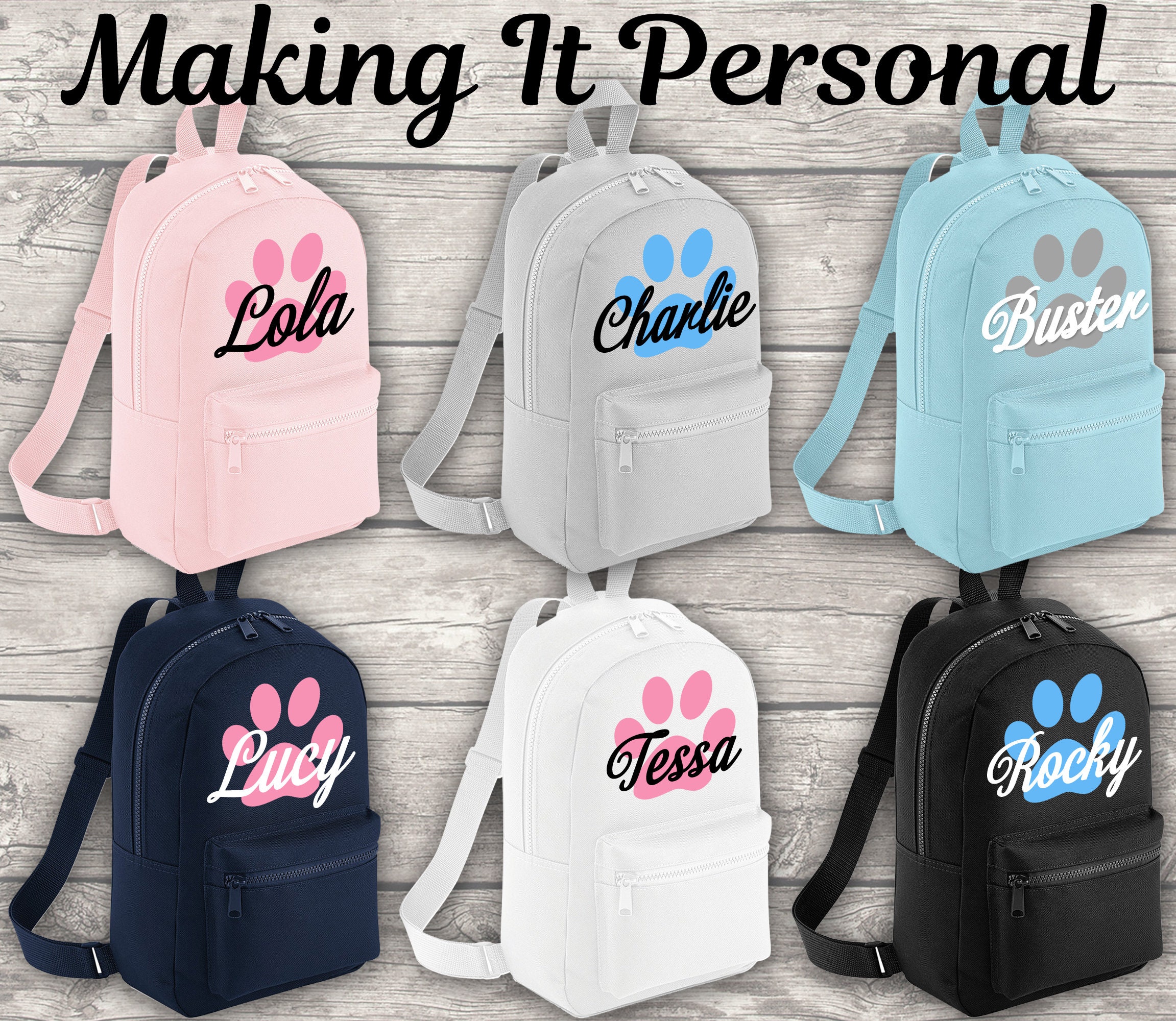 Personalised Mini Dog Backpack Puppy Backpack Doggy Day Care Etsy