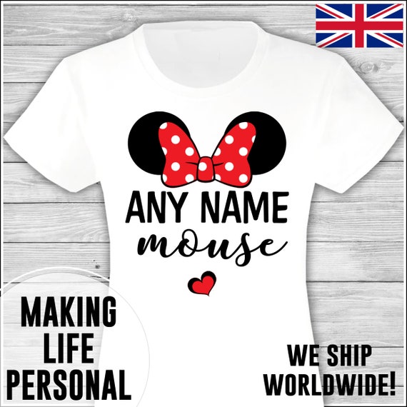 personalised minnie mouse t shirt