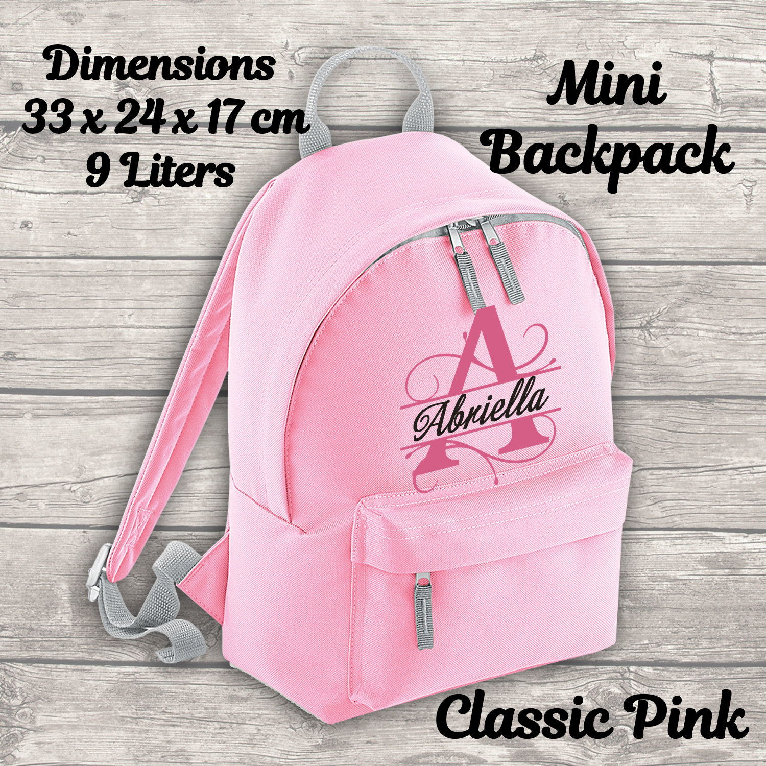 Personalised Backpack Kids 18 12 or 9 Litre Boys Girls Initial Etsy UK