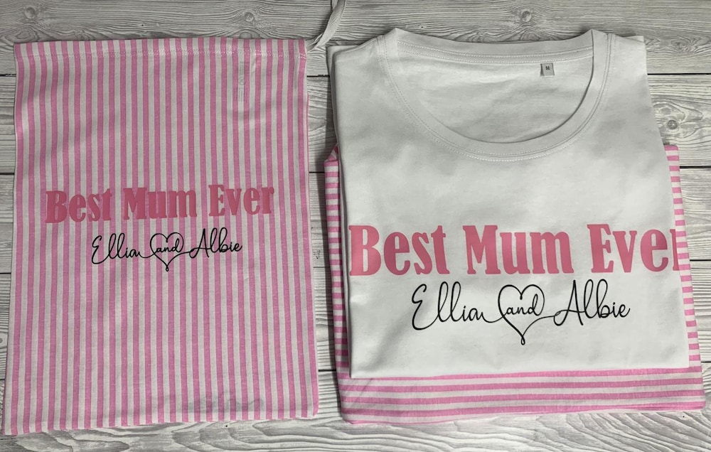 Snorider Design Personalised Mother'S Day Pyjamas, Mummy Pyjamas, Mother'S Day Gift, Gift For Mum, First Mothers Day, Mum Birthday Gift, Birthday Gift