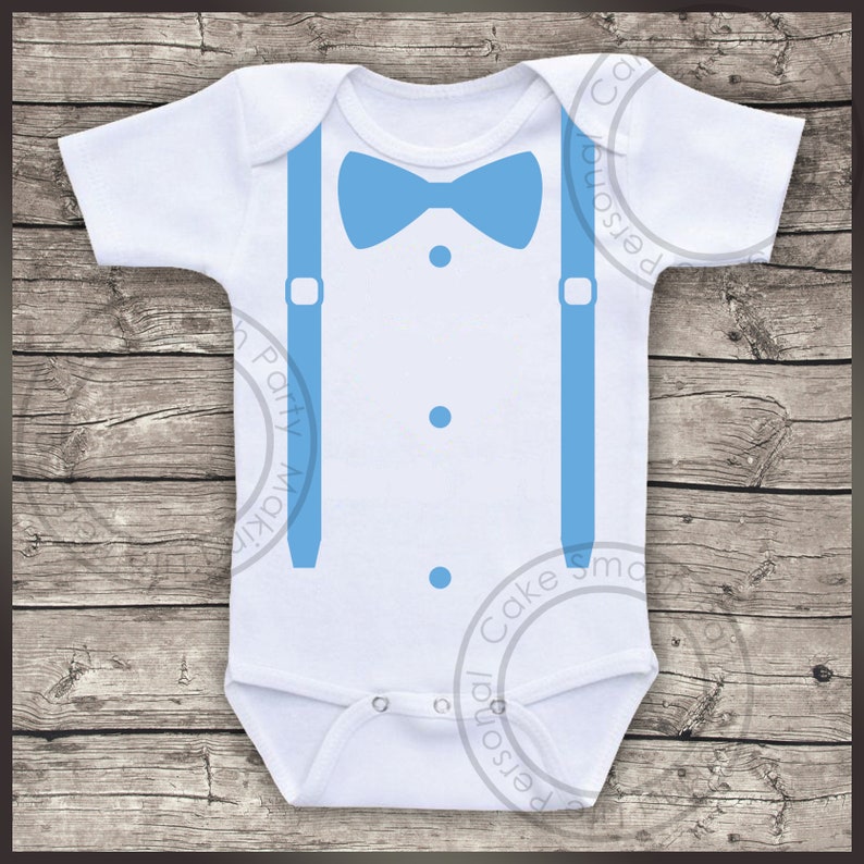 Bodysuit Braces /& Bow Tie Boys Baby Grow Bodysuit Vest