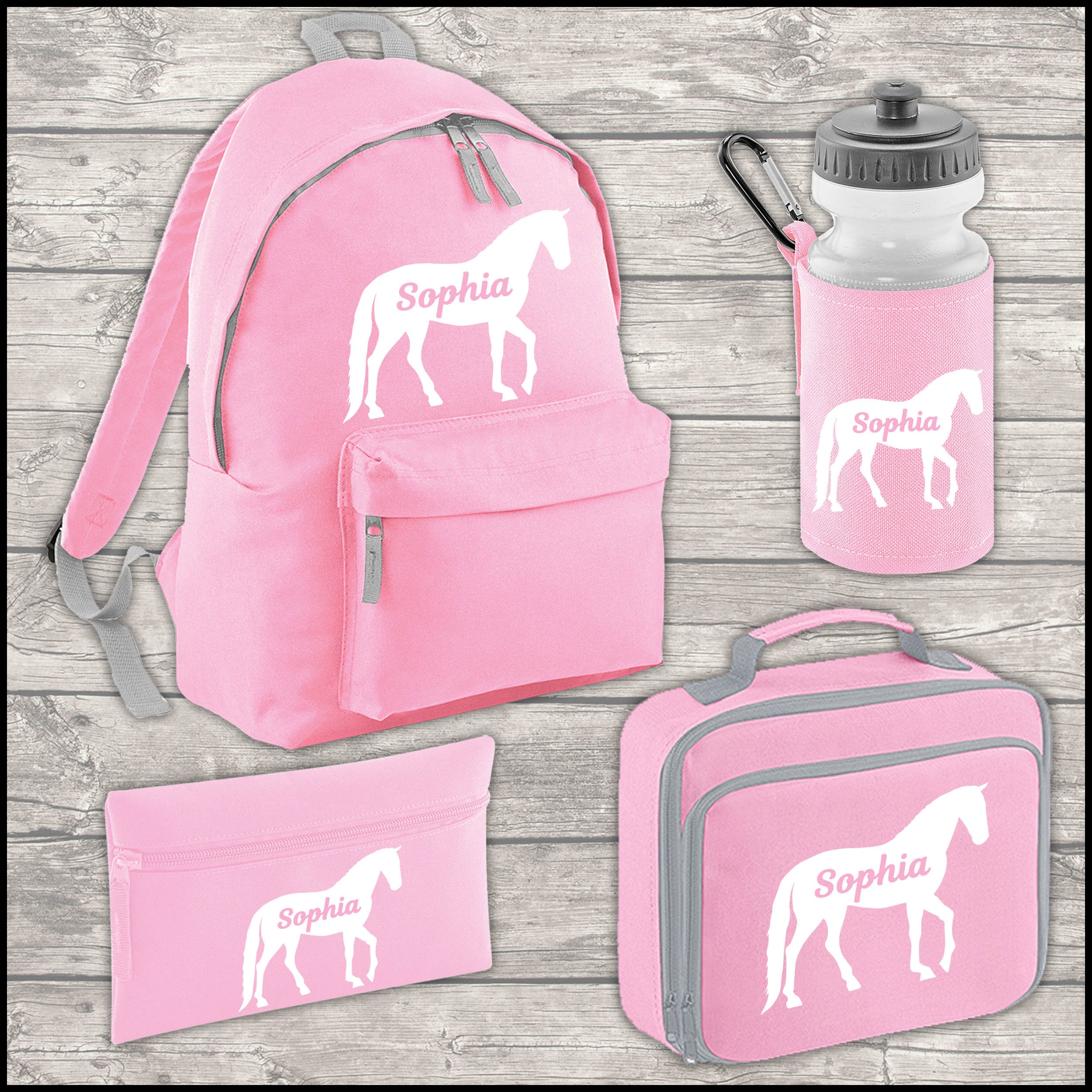 Personalised Horse 12 Litre Backpack Water Bottle and Lunch Etsy