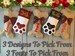 Personalised Pet Lover Paws & Bones Bone Christmas Stocking Add Your Name Red Tartan and Black Tartan Dog Christmas Stocking 