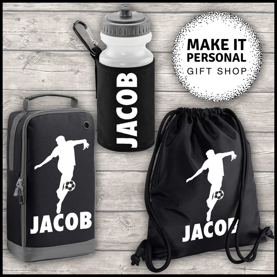 Personalised Football Boot Bag Sports Set Boot Bag Water Bottle and Gym