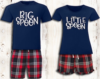 Personalised Pyjamas Matching Pyjamas Big Spoon Little Spoon Valentines Gift Couples Matching Pajamas Set Wedding Anniversary Gift