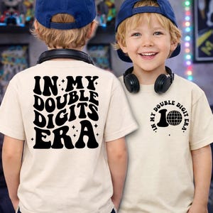 Personalised Double Digit Era Birthday Shirt, Retro Kids Tee, Custom Age Outfit