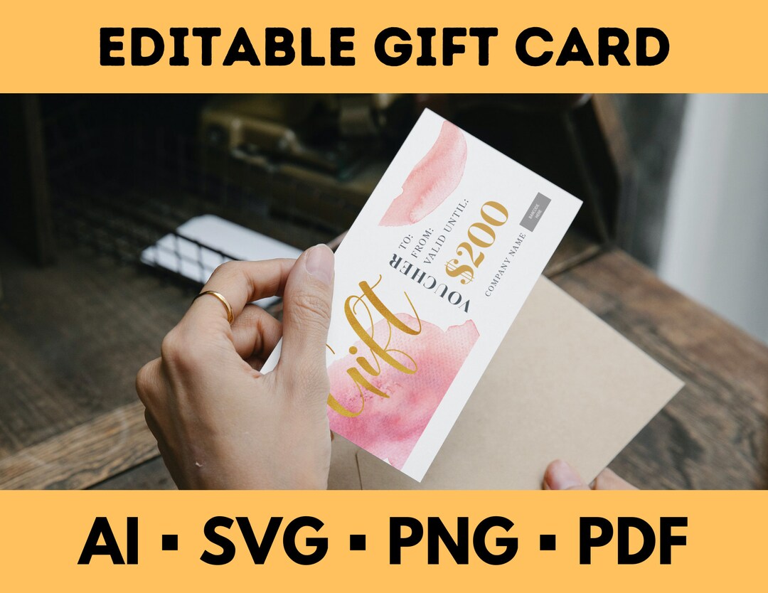 Christmas Gift Card Printable Template Company Giveaways - Etsy
