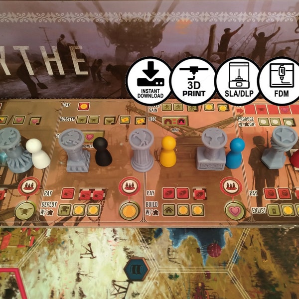 Scythe アップグレードされたプレイヤーアクショントークン (STL ファイルのダウンロード)