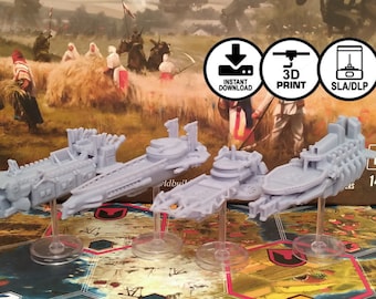 Scythe Upgraded Airships 4 Expansion Factions (STL file download)
