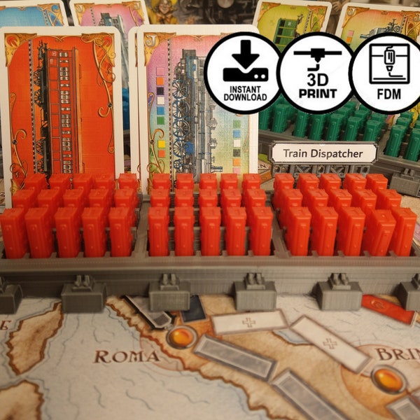 Ticket to Ride Player Organiser (STL file download)