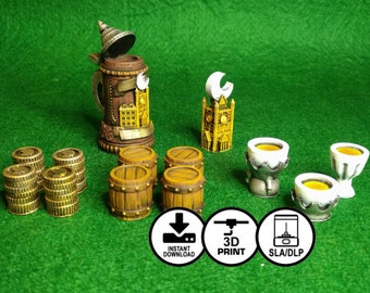 Taverns of Tiefenthal Upgraded Tokens (STL file download)