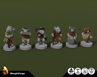 Everdell Upgraded Critters Rats - (STL file download)