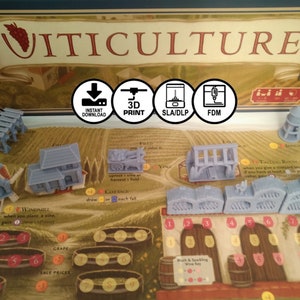 Viticulture Essential Edition Upgraded Buildings (STL file download)