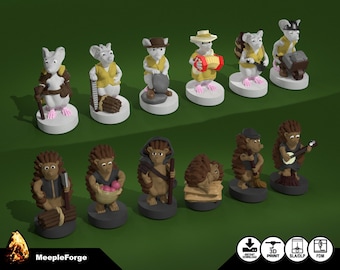 Everdell Upgraded Critters Mice and Hedgehogs - (STL file download)