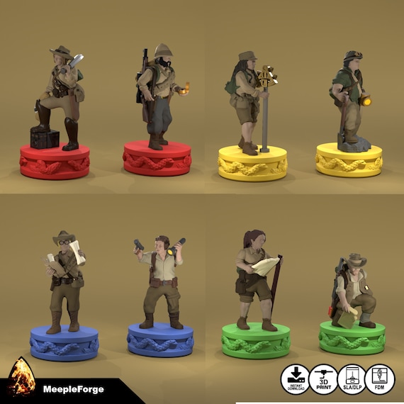 Archaeologists / Explorers for Lost Ruins of Arnak - (STL file download)