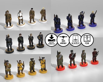 20pcs Scythe Recruits Core 5 factions - (STL file download designed in the UK)