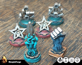 Expeditions Upgraded Tokens STL Files - (includes Map, Glory, Power and Guile STL file download)