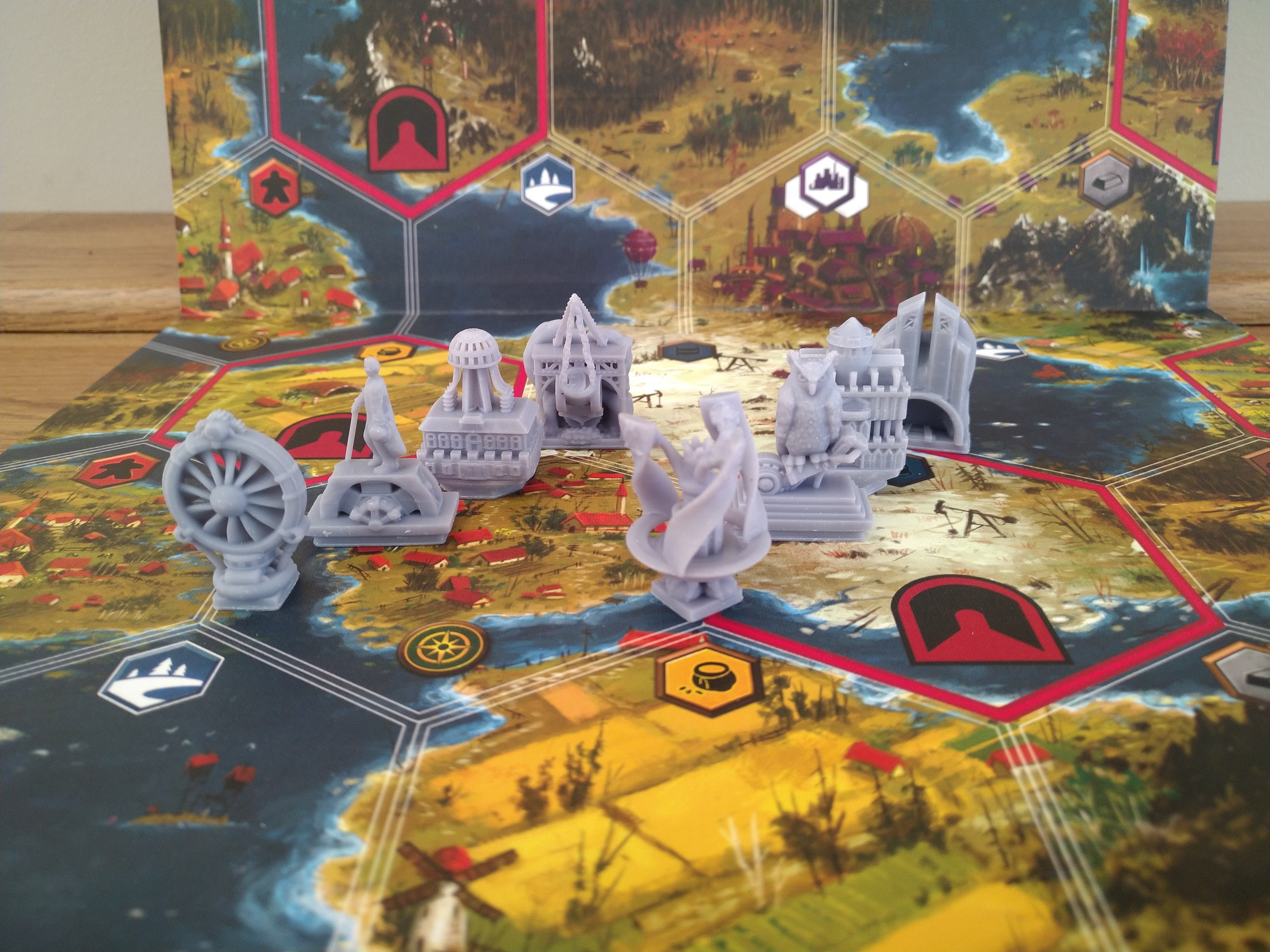 Scythe Boardgame Unique Faction Buildings Pre Printed in Etsy