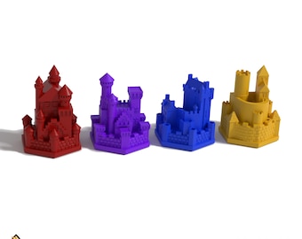 Castles for Castles of Burgundy Boardgame (Digital STL File Download)