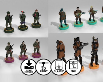 16pcs Scythe Recruits Invaders and Fenris 4 factions - (STL file download)