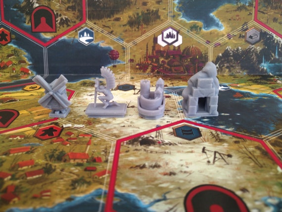 9 つの派閥向けの 36 個の Scythe 建物 - Invaders from Afar と ROF 