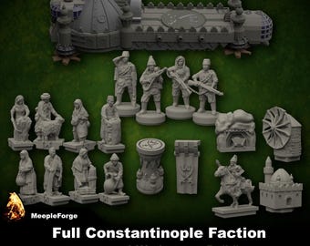 Full Constantinople Faction Airship, Workers, etc (STL file download)