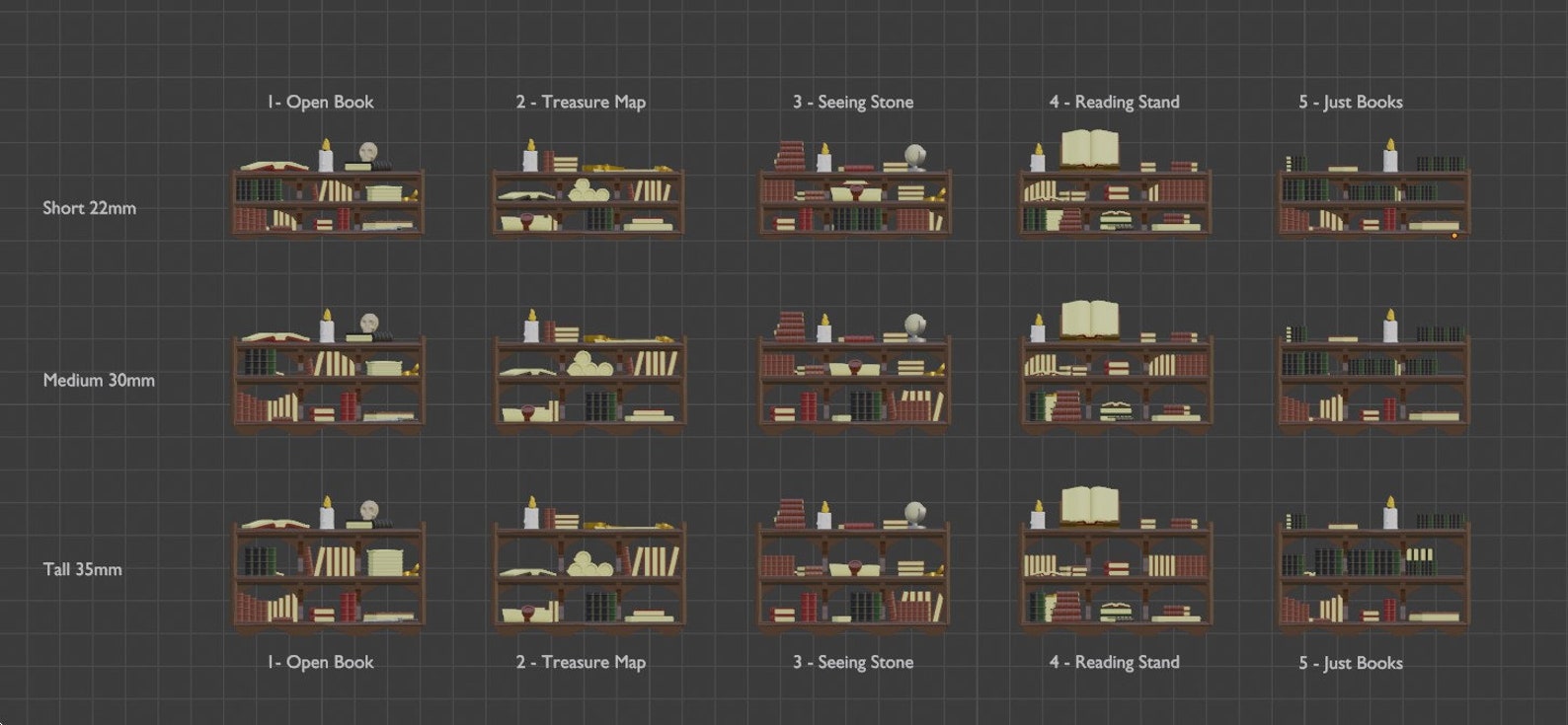 Bookcase for Use With Tabletop RPG Adventure Games STL File Etsy