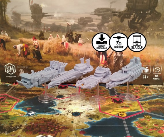 Scythe アップグレードされた飛行船 4 拡張派閥 (STL ファイルの 