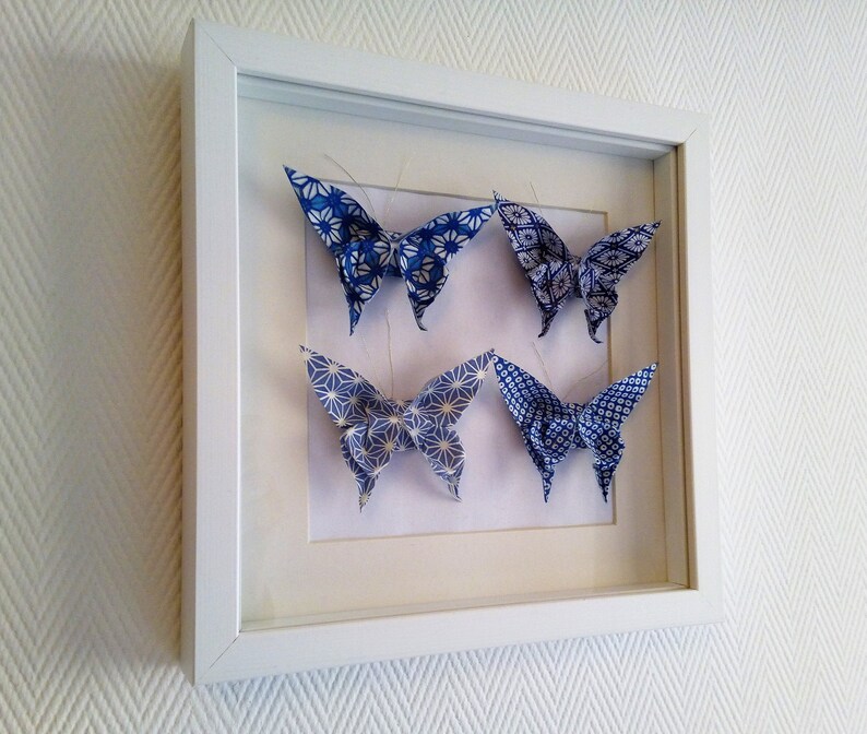 3D origami butterfly frame/origami wall art/paper butterflies Etsy