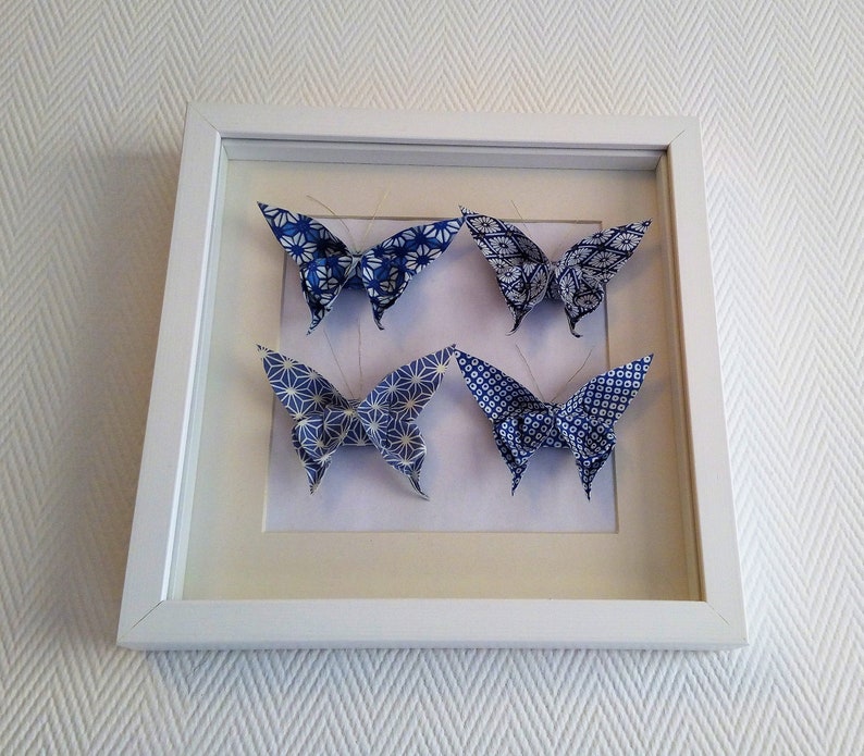 3D origami butterfly frame/origami wall art/paper butterflies Etsy