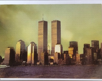 Twin Towers Notecard from an original photograph by Fran Kelly (Duckydaddles)