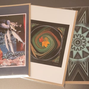 A Strange Collection Notecards 4X6 with Mylar Sleeves and Kraft Envelopes - 3-Pack