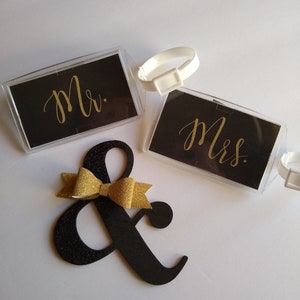 Mr. and Mrs. Acrylic Luggage Tag Set | Newlyweds | Wedding | Gift Tags | Favor