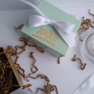 Glossy Mint Gift Boxes, Includes Ribbon and Shred | Wedding | Shower | Party | DIY | Favor Boxes