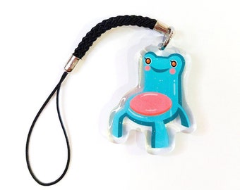 Froggy Chair Animal Crossing Lily Akryl Nyckelringsberlock