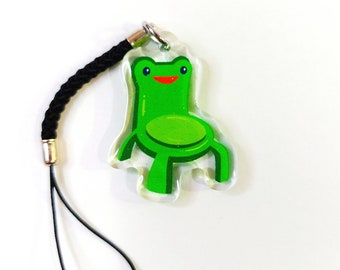 Froggy Chair Animal Crossing Akryl Nyckelringsberlock