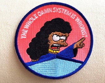 Lisa Simpson "Hela systemet är fel"-patchen Simpsons