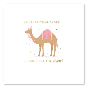 Carte d'anniversaire chameau / Pour elle / Carte d'anniversaire Don't get the boss