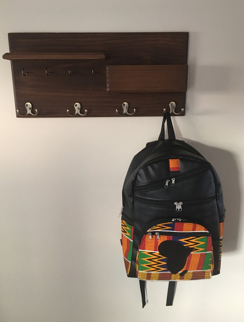 Authentic Leather African Backpacks With Kente Print in Three Colors Etsy