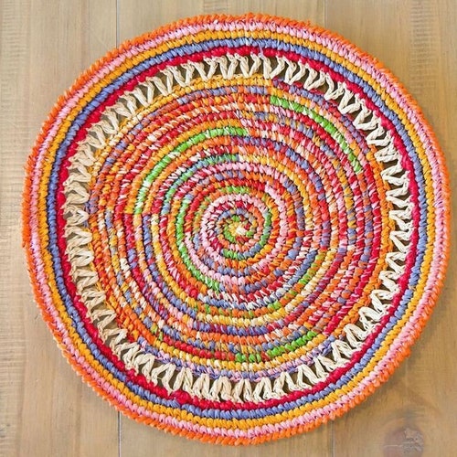 Round Placemats Rainbow Placemats Handmade Placemat Etsy